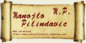Manojlo Pilindavić vizit kartica